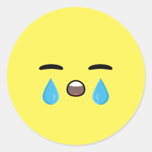 Pegatina Redonda Emoji de grito