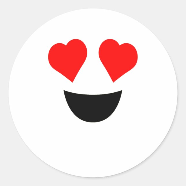Pegatina Redonda Emoji de Halloween Disfraces de corazones íntimos (Anverso)
