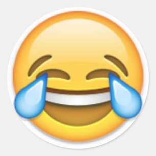 Pegatina Redonda Emoji de risas
