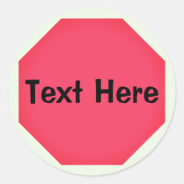 Pegatina Redonda Emoji de Rótulo de parada de personalizado