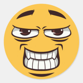 Pegatina Redonda Emoji Grimacing