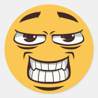 Pegatina Redonda Emoji Grimacing