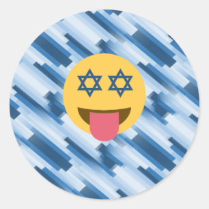 Pegatina Redonda emoji hanukkah chanukkah