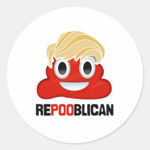 PEGATINA REDONDA EMOJI REPOOBLICANO - -