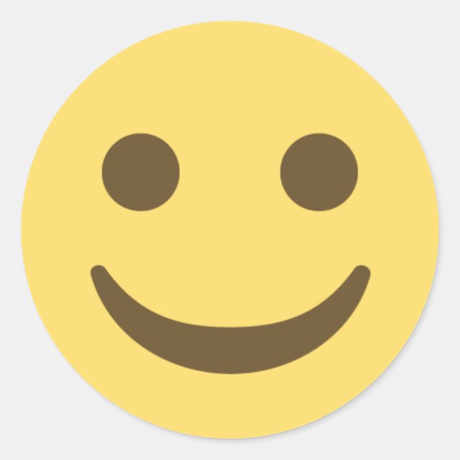 Pegatina Redonda Emoji sonriente (Anverso)