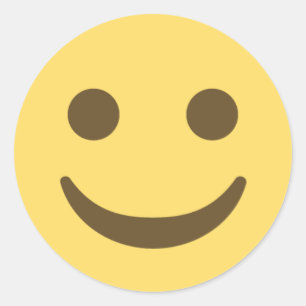 Pegatina Redonda Emoji sonriente