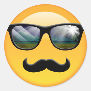 Pegatina Redonda Emoji Super Shady ID230