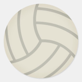 Pegatina Redonda Emoji Volley-Ball