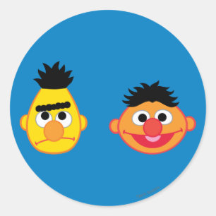 Pegatina Redonda Emojis Bert y Ernie