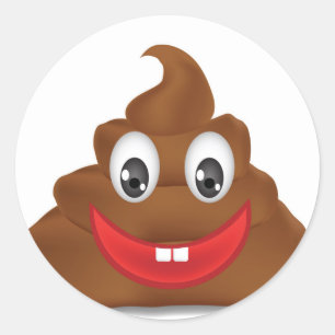 Pegatina Redonda emojis poo