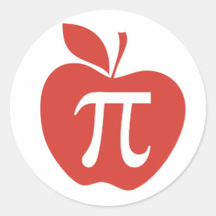 Pegatina Redonda Empanada de Apple roja