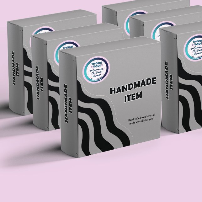 Pegatina Redonda Empaquetado de agradecimiento con gradiente botáni (Subido por el creador)