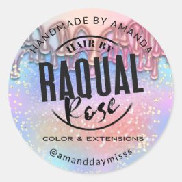 Pegatina Redonda Empaquetado de productos con logotipo de Personali