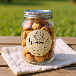 Pegatina Redonda Empaquetado de productos de Laurel Kraft Personali