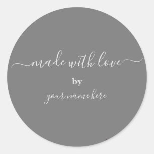 Pegatina Redonda Empaquetado sencillo a mano