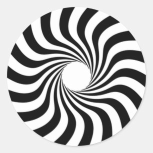 Pegatina Redonda Empieza espiral con agujero