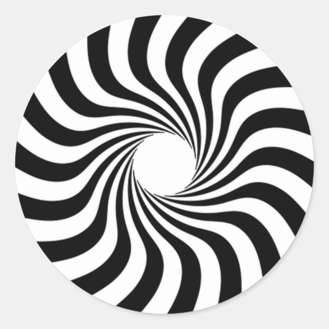 Pegatina Redonda Empieza espiral con agujero (Anverso)