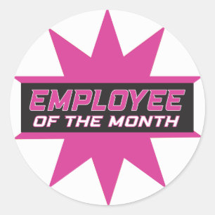 Pegatina Redonda Empleado del mes