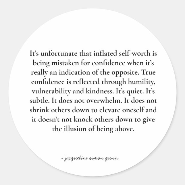 Pegatina Redonda Empowering quote (Anverso)