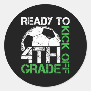 Pegatina Redonda Emprender El Primer Día De Sc De Maestros De 4º Gr