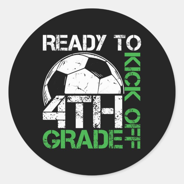 Pegatina Redonda Emprender El Primer Día De Sc De Maestros De 4º Gr (Anverso)