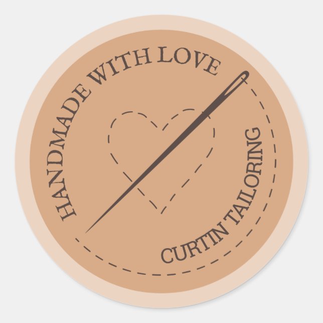 Pegatina Redonda Empresa de personalización (Anverso)