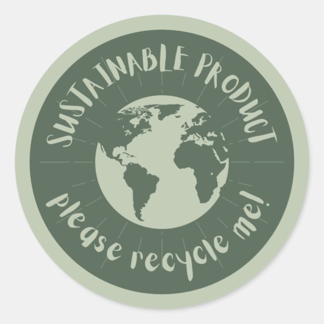 Pegatina Redonda Empresa orgánica (Anverso)