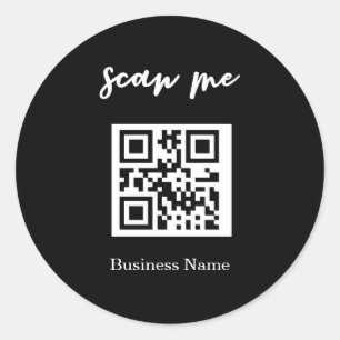 Pegatina Redonda Empresa Personalizado de código QR profesional
