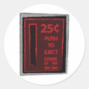 Pegatina Redonda Empuje para expulsar