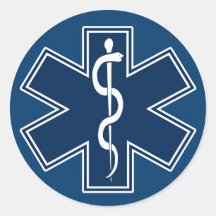 Pegatina Redonda EMS EMT paramédico