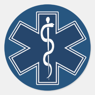 Pegatina Redonda EMS EMT paramédico