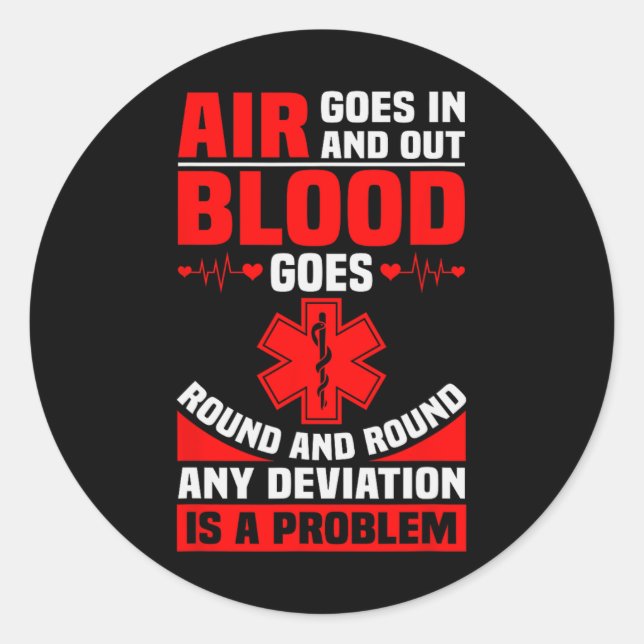 Pegatina Redonda Ems Nurse Cita Ambulancia Controlador Emt Paramedi (Anverso)