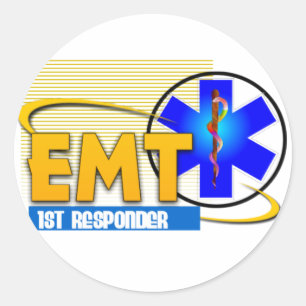 PEGATINA REDONDA EMT 1ª RESPONSABLE TÉCNICO MÉDICO DE EMERGENCIA