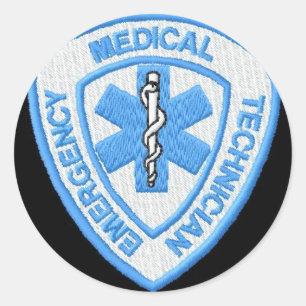 PEGATINA REDONDA EMT BADGE