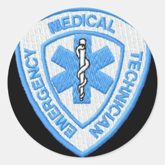 PEGATINA REDONDA EMT BADGE