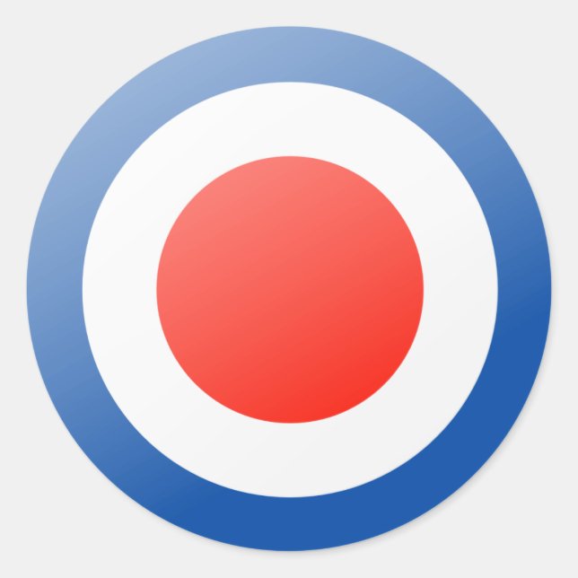 Pegatina Redonda En destino (Anverso)