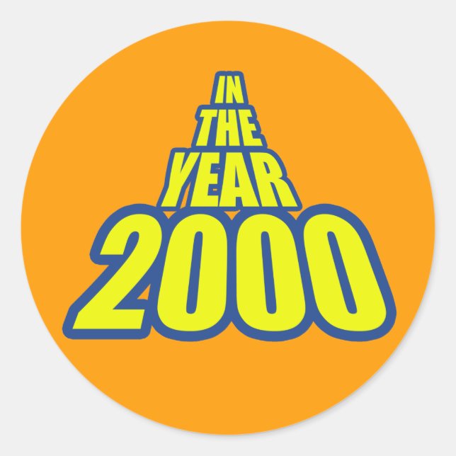Pegatina Redonda En El Año 2000 (Anverso)