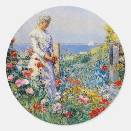 Pegatina Redonda En el jardín