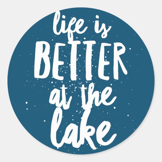 Pegatina Redonda En el lago (Anverso)