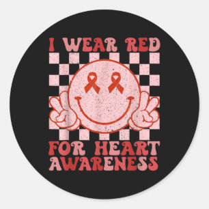 Pegatina Redonda En Febrero Llevo Un Niño Con Conciencia Sobre La E