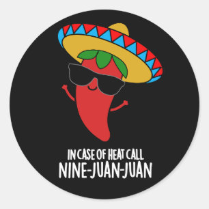 Pegatina Redonda En Funda De La Llamada De Calor Nueve Juan Pun Dar