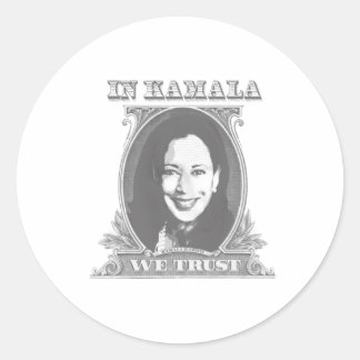 Pegatina Redonda En Kamala Confiamos - Proyecto de ley Kamala Harri