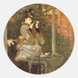Pegatina Redonda En la cordillera del Rifle por James Tissot, arte