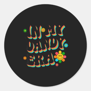 Pegatina Redonda En la era dandy divertidas vibraciones de dandy co