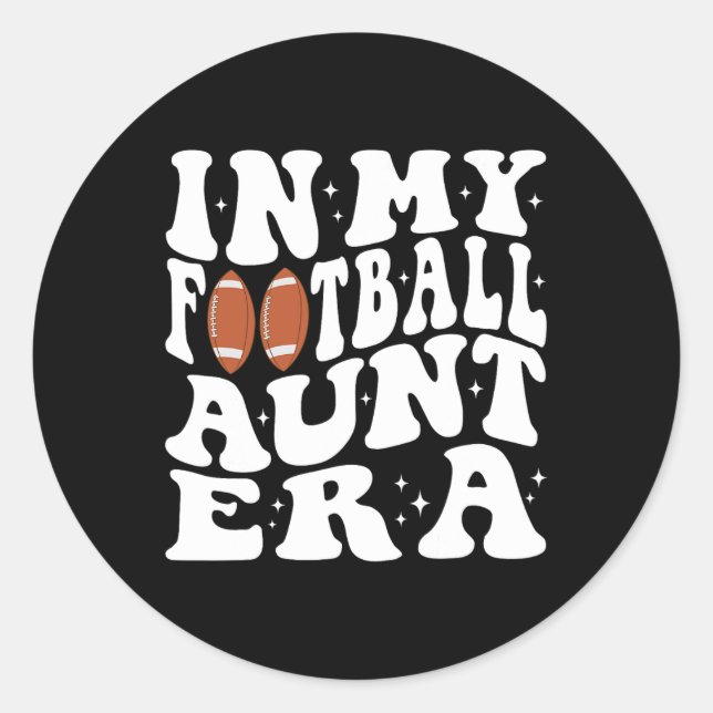 Pegatina Redonda En la era de la tía Groovy del fútbol (Anverso)