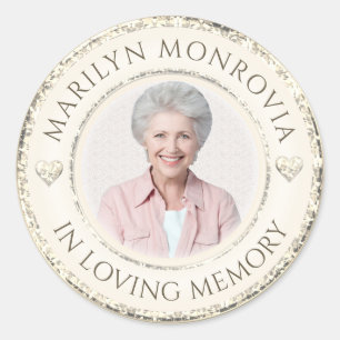 Pegatina Redonda En la foto de la memoria amorosa