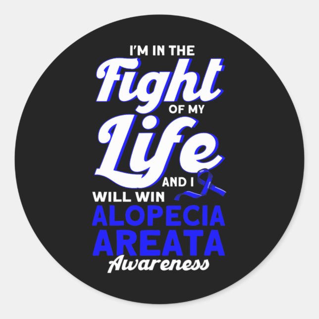 Pegatina Redonda En La Lucha De Mi Vida Apoyo La Conciencia De La A (Anverso)