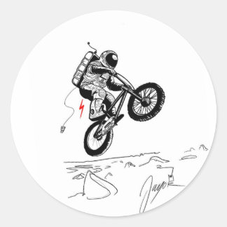 Pegatina Redonda en la luna