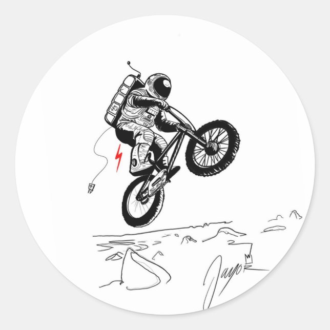 Pegatina Redonda en la luna (Anverso)