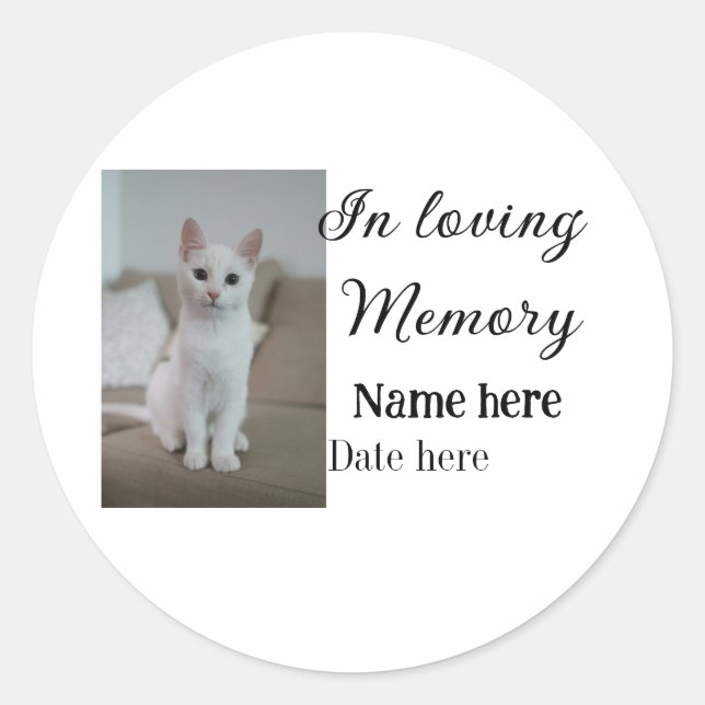 Pegatina Redonda En la memoria amorosa mantener el recuerdo añadir  (Anverso)